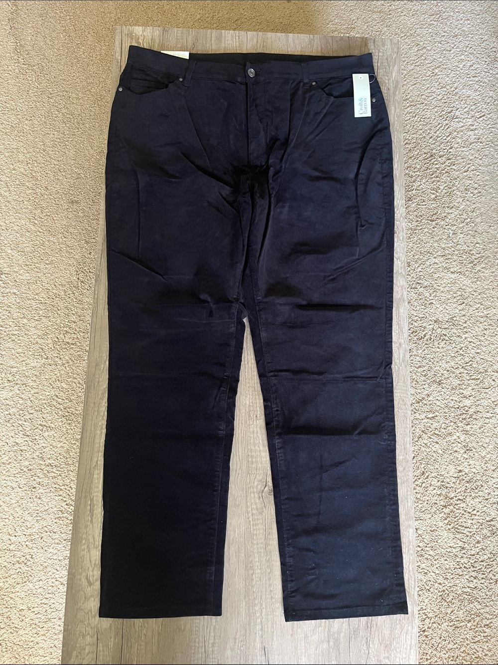 croft & barrow Women's Black Straight-Leg Corduroy Pants